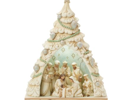 Wdlnd Tree Nativity Diorama Hot on Sale