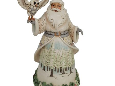 Wdlnd Santa with Owl Figurine For Sale