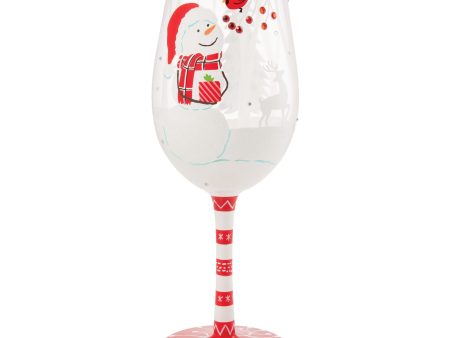 Crimson and Snow Wine Glass For Discount