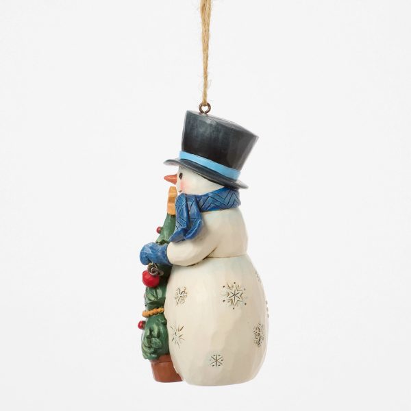 Snowman with Tree Ornament Online Sale