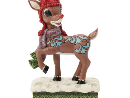 Rudolph with Knit Hat Fashion