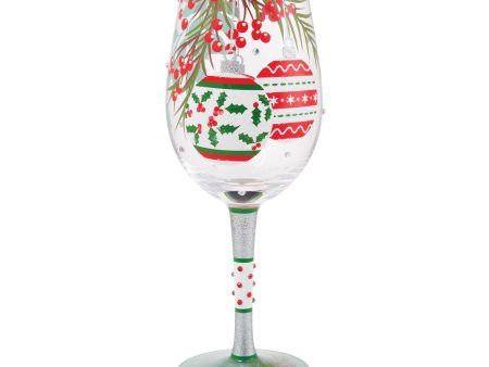 Warm Holiday Wishes Wine Glass Cheap