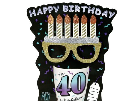 40 Birthday Mug with Glasses Online now