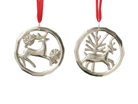 Raindeer ornaments Set of 2 Online Hot Sale