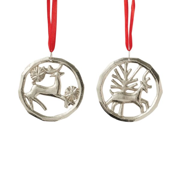 Raindeer ornaments Set of 2 Online Hot Sale