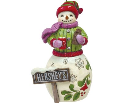 Snowman with Hershey Sign Orn Online now