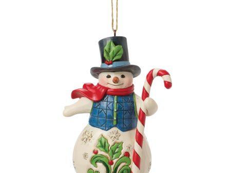 Snowman with Candy Cane Orn Discount