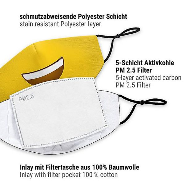 Mund-Nasen-Maske Smiley für Kinder Discount