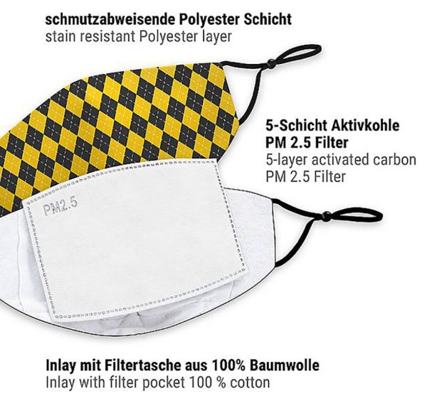 Mund-Nasen-Maske Zauberschule gelb For Cheap