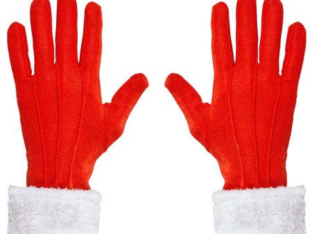 Weihnachtsmann Handschuhe mit Plüsch Online