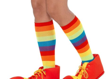 Lustige Clowns Schuhe rot-gelb für Erwachsene Discount