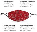 Mund-Nasen-Maske Bandana rot on Sale