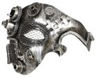 Steampunk Demi Halbmaske silber Sale