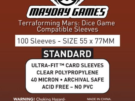 Mayday - Terraforming Mars: Dice Game Compatible Sleeves (55 x 77 MM) (Standard 7153) For Cheap