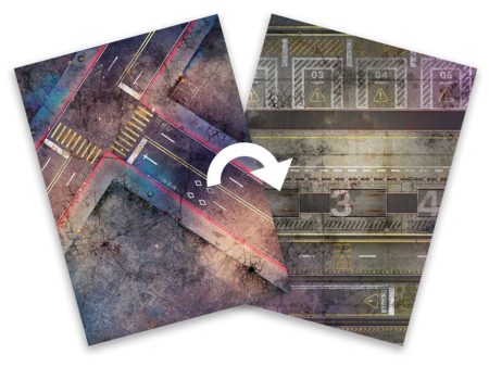 Cyberpunk Red: Combat Zone - Double Sided Game Mat 22  x 30  Online now