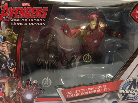 AVENGERS: AOU: ULTRON & IRON MAN - MINI BUSTS-THEATRE Hot on Sale